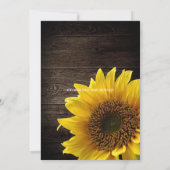 素朴なヒマワリのひもはレースの納屋の結婚式をつけます 招待状 (裏面)