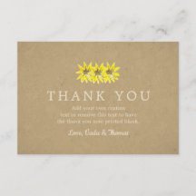 素朴なヒマワリのサンキューカード