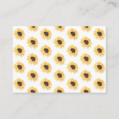 素朴なヒマワリのベビーシャワーのおむつのラッフル エンクロージャーカード (裏面)