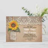 素朴なヒマワリのメイスンジャーのリハーサル 招待状 (スタンド正面)