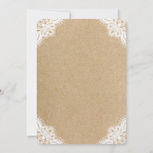 素朴なヒマワリのメーソンジャーのレースのクラフトのベビーシャワー 招待状 (裏面)