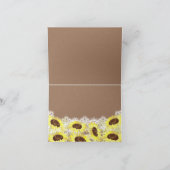 素朴なヒマワリのレースは感謝していしています サンキューカード (内部)