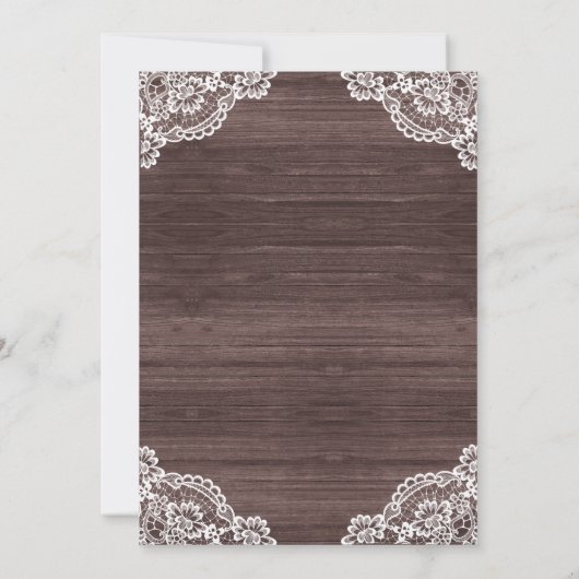 素朴なヒマワリの木製の秋の結婚式の招待状 招待状 (裏面)