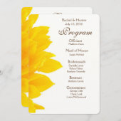 素朴なヒマワリの結婚式プログラム プログラム (正面/裏面)