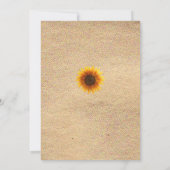 素朴なヒマワリの麻ひもの結婚式招待状 招待状 (裏面)