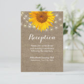 素朴なヒマワリ及びひもライトバーラップの披露宴 エンクロージャーカード (スタンド正面)