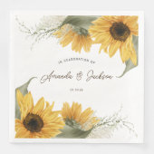 素朴なヒマワリ、カントリー秋の結婚式 (正面)