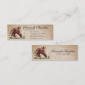 素朴なヒラメ、ワイルドフラワー馬乗り スキニー名刺 (正面/裏面)