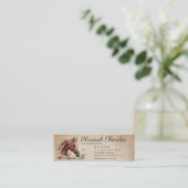 素朴なヒラメ、ワイルドフラワー馬乗り スキニー名刺 (スタンド正面)