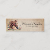 素朴なヒラメ、ワイルドフラワー馬乗り スキニー名刺 (裏面)