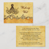 素朴なビンテージのタコビーチ願い事カード エンクロージャーカード (正面/裏面)