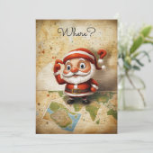 素朴なビンテージのユーモアあふれるサンタクロース シーズンカード (スタンド正面)