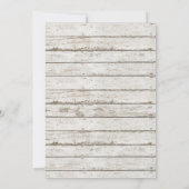 素朴なビンテージの納屋の木のウェディング招待状 招待状 (裏面)