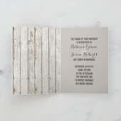 素朴なビンテージの納屋の木の納屋の結婚式の招待状 招待状 (内部)