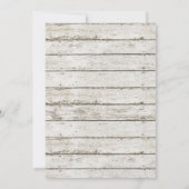 素朴なビンテージの納屋の木の結婚式の招待状 招待状 (裏面)