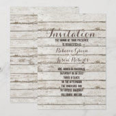素朴なビンテージの納屋の木の結婚式の招待状 招待状 (正面/裏面)