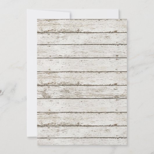 素朴なビンテージの納屋の木の結婚式招待状 招待状 (裏面)