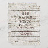 素朴なビンテージの納屋の木の結婚式招待状 招待状 (正面/裏面)