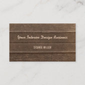 素朴なビンテージカントリーセピア調の木目テクスチャ 名刺 (正面)