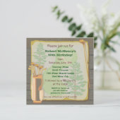 素朴なビンテージゴルフパーティー大会招待状 招待状 (スタンド正面)