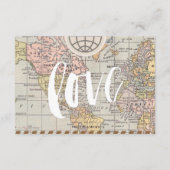 素朴なビンテージ旅行 ウェディング RSVP カード (裏面)