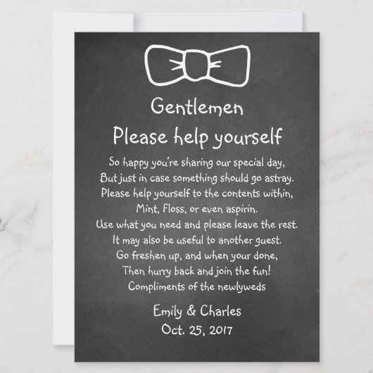 素朴なビンテージ黒板風の結婚式のバスケット看板 (正面)