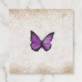 素朴なビンテージ 紫金 バタフライ フェイバータグ (裏面)