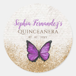 素朴なビンテージ 紫金 バタフライ ラウンドシール