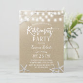 素朴なビーチのヒトデのストリングライト 引退 招待状 (スタンド正面)