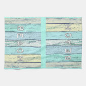 素朴なビーチの流木 キッチンタオル (横)