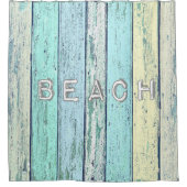 素朴なビーチの流木 シャワーカーテン (正面)