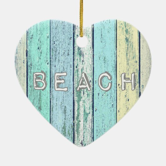 素朴なビーチの流木 セラミックオーナメント (裏面)