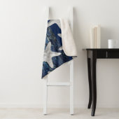 素朴なビーチの濃紺のヒトデ毛布 シェルパブランケット (インサイチュ)