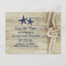 素朴なビーチ流木航海の日付を保存 案内ポストカード