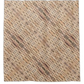 素朴なビーチ熱帯島の編み綿 シャワーカーテン (正面)