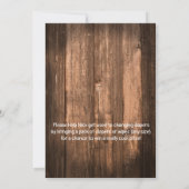 素朴なビールおよびおむつのパーティの招待状 招待状 (裏面)