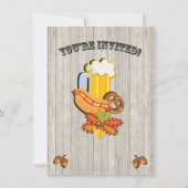 素朴なビールとブラートシュトーガ オクトーバーフェストパーティーの招待状 招待状 (裏面)