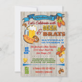 素朴なビールとブラートシュトーガ オクトーバーフェストパーティーの招待状 招待状 (正面)