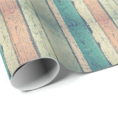 素朴なピンクとブルーの木目調包装紙 ラッピングペーパー (ロールコーナー)