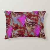 素朴なピンクと錆びた抽象芸術モザイクスケッチ アクセントクッション (正面)
