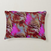 素朴なピンクと錆びた抽象芸術モザイクスケッチ アクセントクッション (裏面)