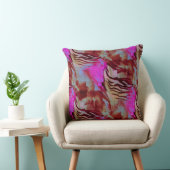 素朴なピンクと錆びた抽象芸術モザイクスケッチ クッション (椅子)