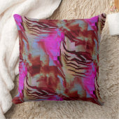 素朴なピンクと錆びた抽象芸術モザイクスケッチ クッション (ブランケット)