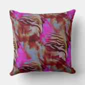 素朴なピンクと錆びた抽象芸術モザイクスケッチ クッション (裏面)