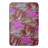 素朴なピンクと錆びた抽象芸術モザイクスケッチ バスマット (正面縦)