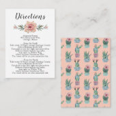 素朴なピンクのサボテン　植物　自然　砂漠のウェディング エンクロージャーカード (正面/裏面)