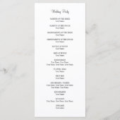 素朴なピンクのハートとエレガントな結婚式プログラム プログラム (裏面)