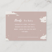 素朴なピンクのミニマルな雲の絵本 赤ちゃんのために エンクロージャーカード (正面)