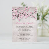 素朴なピンクの桜の受付カード エンクロージャーカード (スタンド正面)