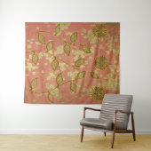 素朴なピンクの花柄の輝き タペストリー (インサイチュ(横))